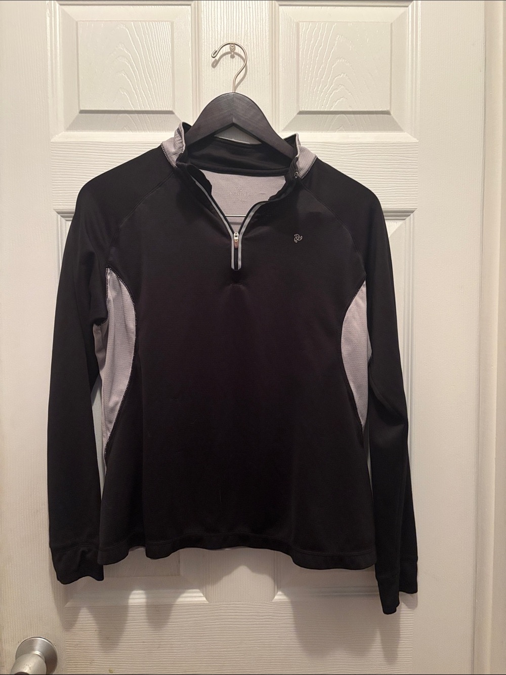 Jockey Black and Light Gray Quarter-Zip Performance Pullover